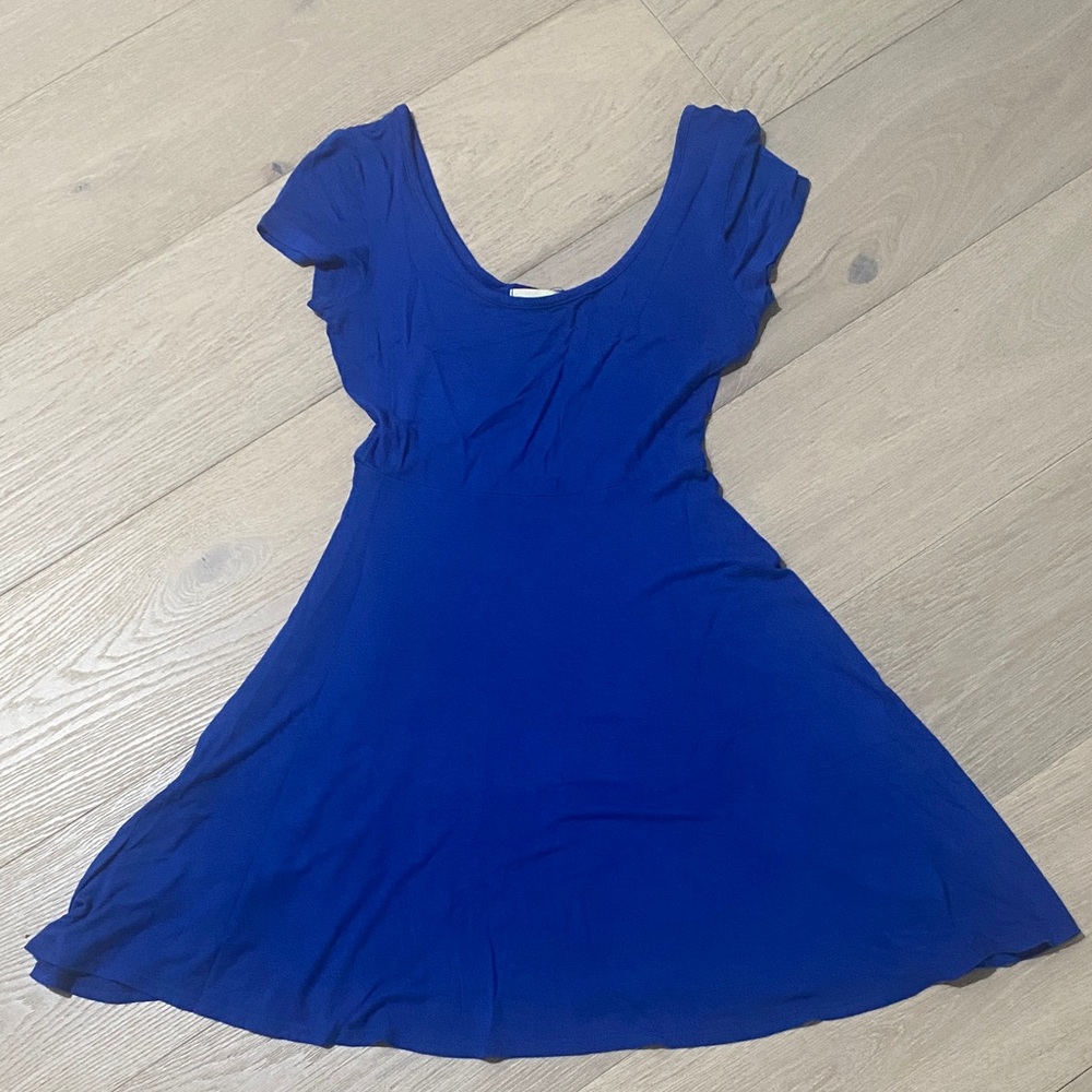 2 for $20 Enough About Me... Blue Mini Fit & Flare Dress